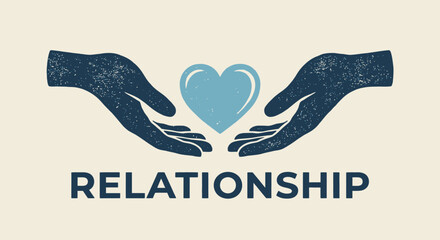 Shared Sympathy: Two hands gently cradle a delicate heart, symbolizing the profound essence of interpersonal relationships, trust, and empathetic connections.