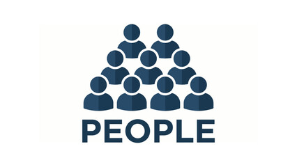 Conceptual Representation of People: A simple, illustrative depiction of a group of people, symbolizing community, unity, and the diverse individuals that comprise society.