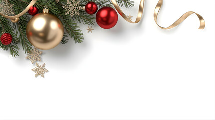 footage christmas decorations on a white background