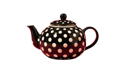 Vintage polka dot teapot
