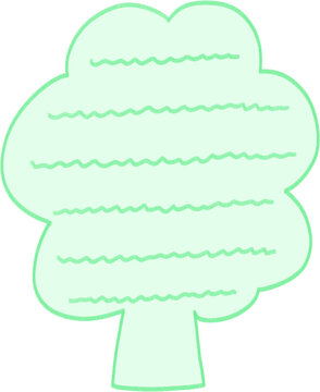 Hand Drawn Tree Shaped Memo Note Frame with Writing Space Isolated on Transparent Background