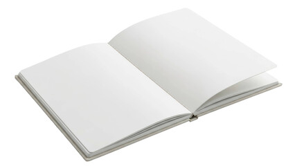 Blank Notebook Open, White Pages
