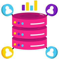 An icon design of database users