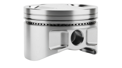 Engine Piston Isolated White Background