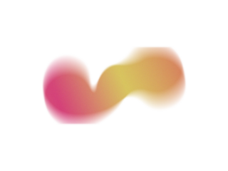 Gradient abstract shape with pink to yellow hues creating a dynamic, modern visual