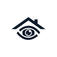 Home surveillance and property monitoring icon representing security and vigilance