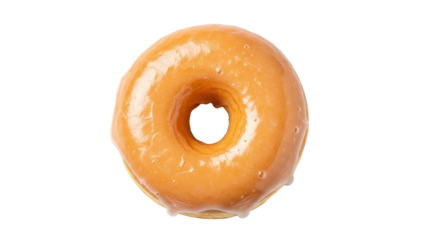 Glazed Donut Isolated White Background