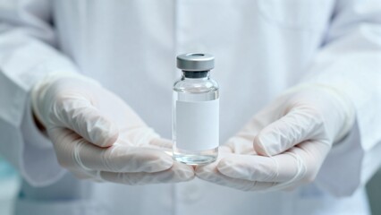Person holding a medical vial