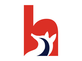 Initial Letter H Fox Icon Design