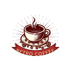 coffe trace Coffee Logo Design, Coffee Cup Emblem, Cafe Branding, Modern Coffee Icon, Vector Graphic