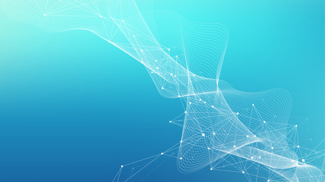 Global network connection banner design template. Header social network communication in the global business concept. Big data visualization. Internet technology