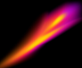 Exploding neon flame effect glowing on black