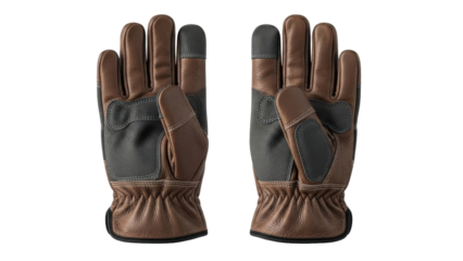 Work Gloves, Leather, Brown, Pair