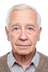 Obraz premium Portrait of an elderly Swedish man for ID passport photo