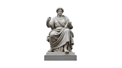 Woman Statue Reading Book