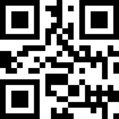 Black and white QR code for scanning and encoding data