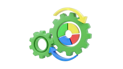 Gears Interlocking with Arrows: Process and Efficiency Concept