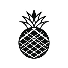 Pineapple Icon &ndash; Minimal Tropical Fruit Vector Symbol