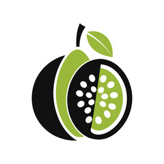 Guava Icon &ndash; Exotic Fruit Vector Illustration