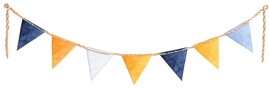 watercolor party banner isolated on a transparent background,