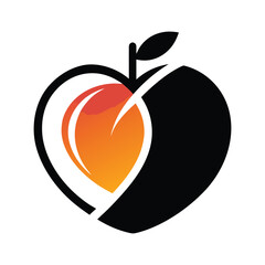 Peach Icon &ndash; Modern Fruit Vector Symbol