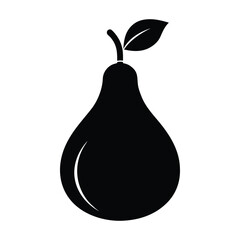 Pear Icon &ndash; Minimal Fruit Vector Illustration