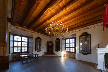  Interior of  Zhovkva castle in Lviv region, Ukraine © Ruslan
