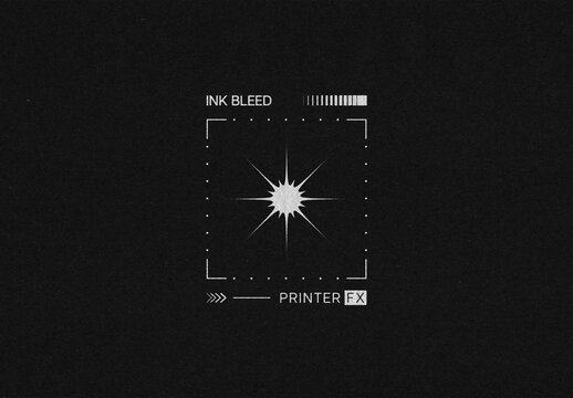 Ink Bleed Text & Logo Effect Mockup