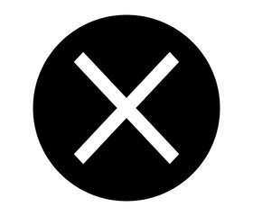 white cancel cross close tab icon for web app website page close