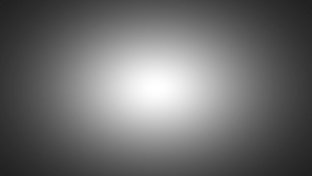 Black grey white silver radial border vignette abstract background. Smooth gradient blend. Central light glow. Soft, blurred edges. Noise grain texture. Grayscale fade. Minimal monochrome light burst