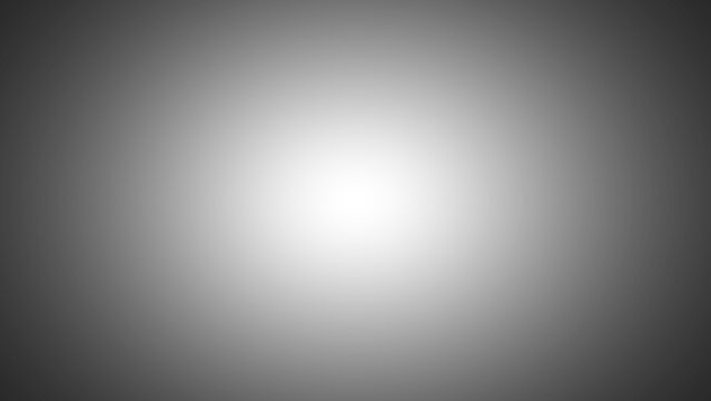 Black grey white silver radial border vignette abstract background. Smooth gradient blend. Central light glow. Soft, blurred edges. Noise grain texture. Grayscale fade. Minimal monochrome light burst