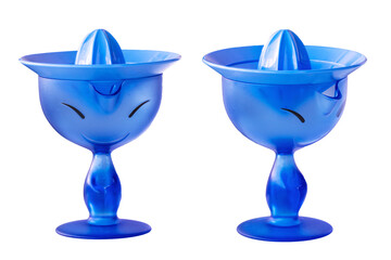 Manual blue hand juicer for oranges, multifunctional juicer, lemon squeezer, lemon juicer, rotary...