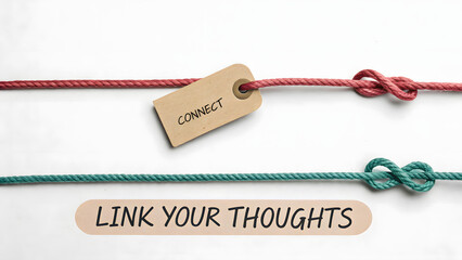 Connected thoughts linking ideas together in creative design