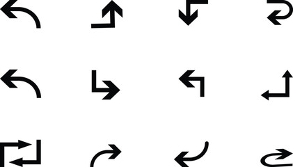  Arrow icon set. Arrow. Cursor. Black vector arrows icons
