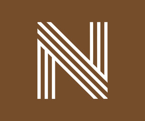 Minimal N Letter Monogram Logo – Modern Luxury Lettermark