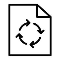 File Document Update Process Icon Outline