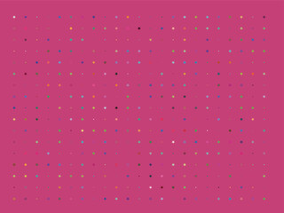 Geometric Dotted Grid Pattern on Magenta Background Vector