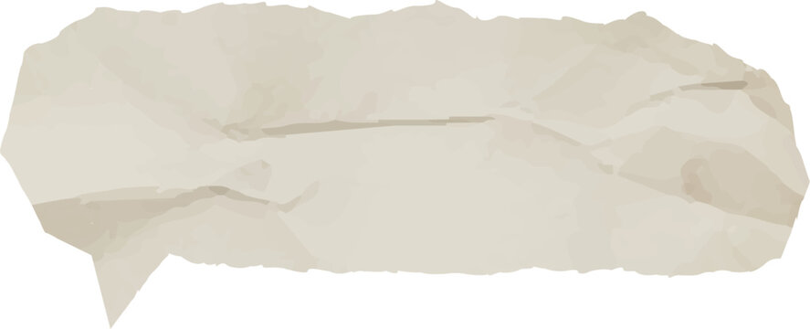 Paper Banner Torn Speech Bubble