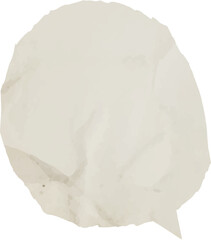 Speech Bubble Circle Crumpled Paper