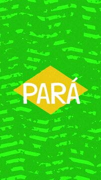 Par&aacute; text - Brazil Colors Minimalist Glitch Animation