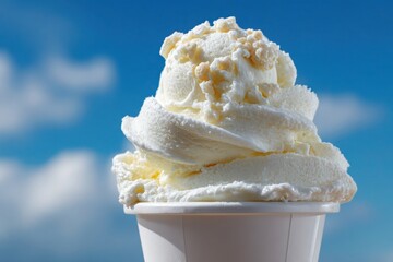 Single White Ice Cream Scoop