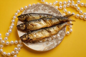 Elegant Smoked Fish Pop Art Display