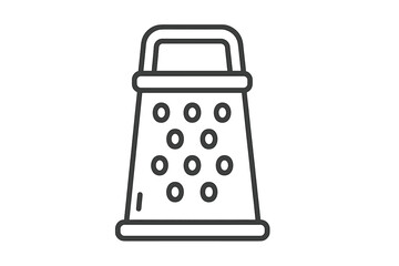 Handheld kitchen grater simple outline icon design element