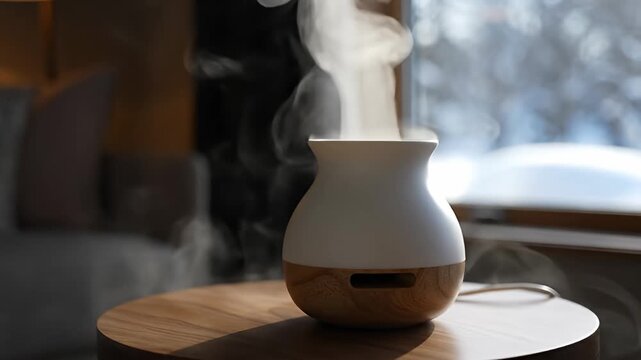 Aromatherapy Diffuser Creates Relaxing Atmosphere in Home Video.