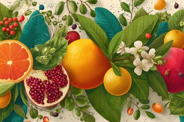 vibrant tu bishvat festive banner