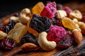 Assorted Dried Fruits and Nuts Display