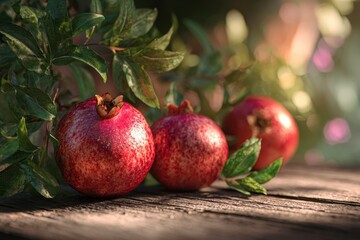 three red apples under branches