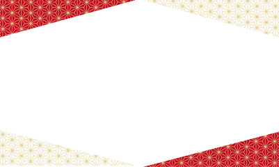 Obraz premium シンプルな和風お正月フレーム背景