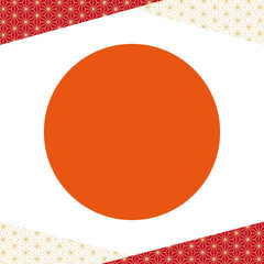 シンプルな和風お正月フレーム背景