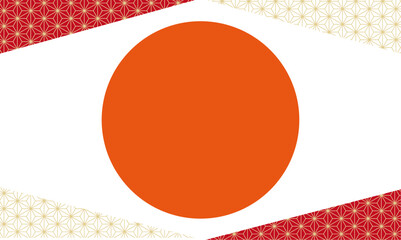 シンプルな和風お正月フレーム背景